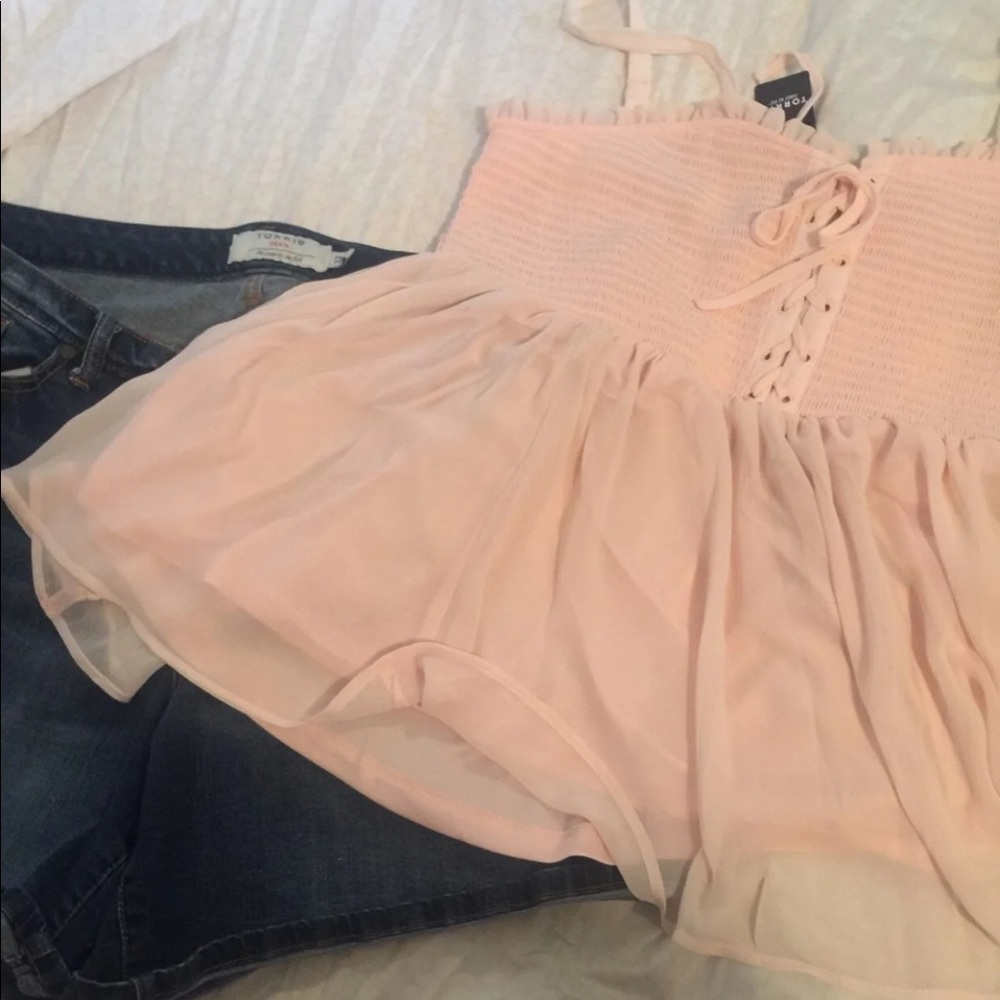 Torrid Shorts and blouse